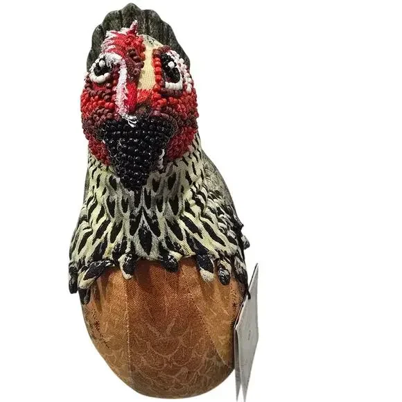 NWT John Derian for Target Chicken Pillow – Beaded Decorative Accent - Picture 2 of 10